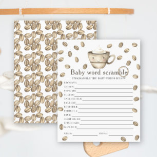 Kaffee-Babydusche - Baby Word-Scramble