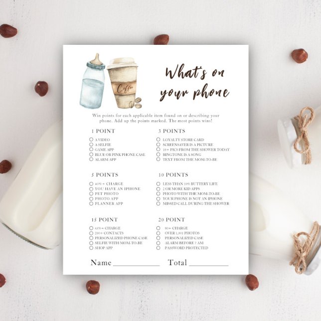 Kaffee-Babydusche - Was gibt es auf Ihrem Handy? (Von Creator hochgeladen)