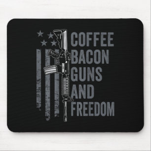 Kaffee Bacon Guns & amp; Freiheit - Grillen Grill  Mousepad