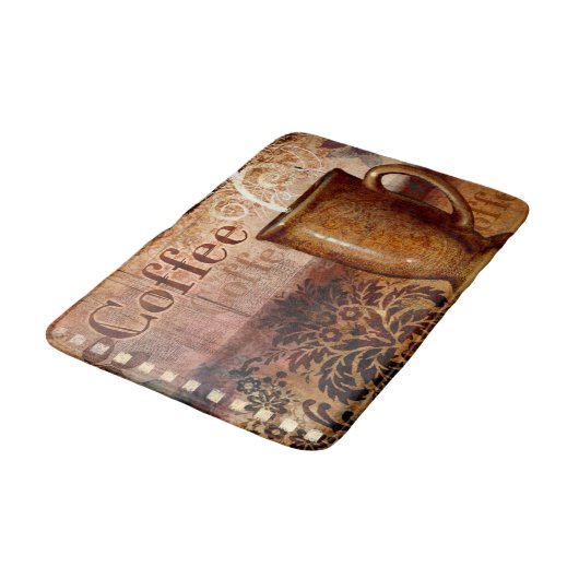 Kaffee Badematte (Schrägansicht)