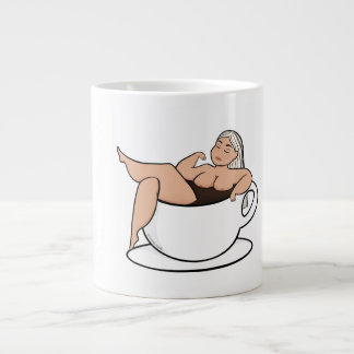 Kaffee baden - Niedliche und kurvige Tasse