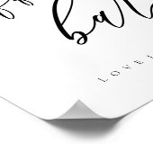 Kaffee Bar Brauen Hochzeitsempfang Poster (Ecke)