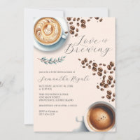 Kaffee-Bar-Brautjunggesellinnen-Party-Einladungen
