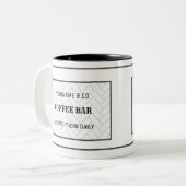 Kaffee Bar-Kaffee Late Zweifarbige Tasse (Vorderseite Links)