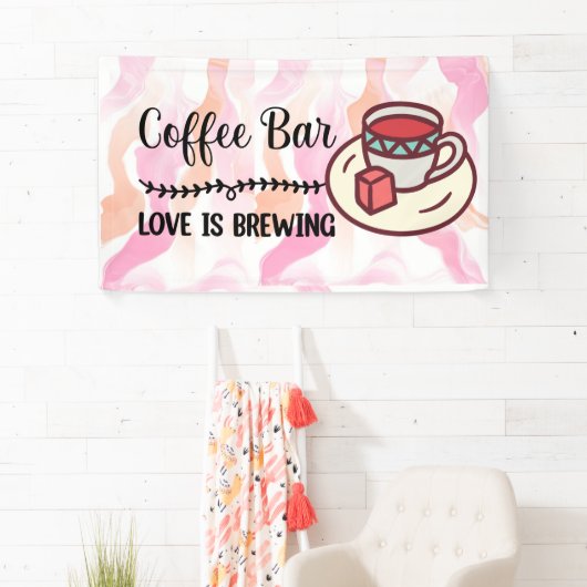 Kaffee Bar Liebe braut Banner (Insitu)