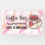 Kaffee Bar Liebe braut Banner (Horizontal)