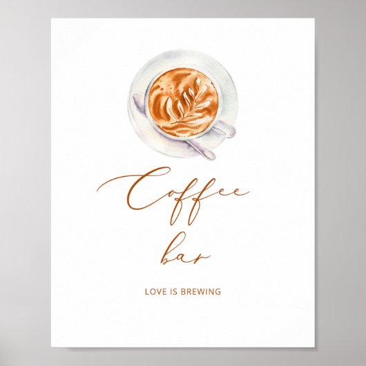 Kaffee Bar Liebe braut Poster (Vorne)