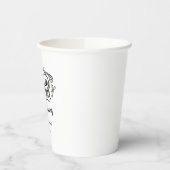 Kaffee Bar monogramm Hochzeitspapier Tasse Set Pappbecher (Links)