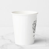Kaffee Bar monogramm Hochzeitspapier Tasse Set Pappbecher (Rechts)