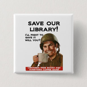 Kaffee-Bar-Quadrat-Abzeichen Button