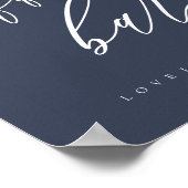 Kaffee Bar Simple Navy Poster (Ecke)