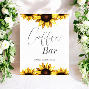 Kaffee Bar Sonnenblume Hochzeitsfeier Brautparty Poster