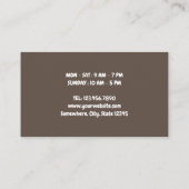 Kaffee-Bar-Treppenkarten Treuekarte (Rückseite)