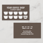 Kaffee-Bar-Treppenkarten Treuekarte (Vorne/Hinten)