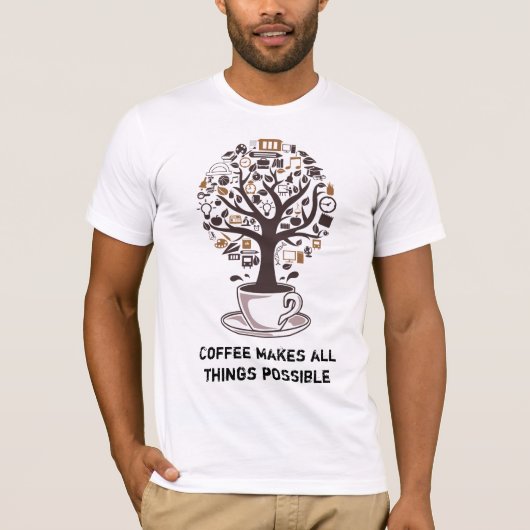 Kaffee, Baum des Lebens, Koffein T-Shirt (Vorderseite)