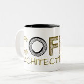 Kaffee-Baustoff Zweifarbige Tasse (Vorderseite Links)