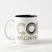 Kaffee-Baustoff Zweifarbige Tasse (Links)