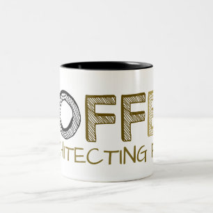 Kaffee-Baustoff Zweifarbige Tasse