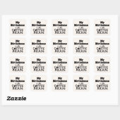 Kaffee Bean Birthstone Quadratischer Aufkleber (Blatt)