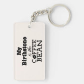 Kaffee Bean Birthstone Schlüsselanhänger (Rückseite)