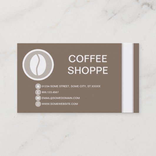 KAFFEE BEAN Bubble Visitenkarte (Vorderseite)
