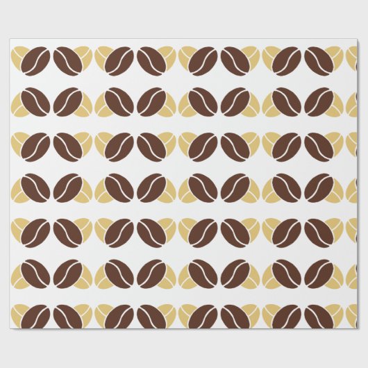 Kaffee Bean Charm Wrapping Papier für Geschenke Geschenkpapier (Flach)