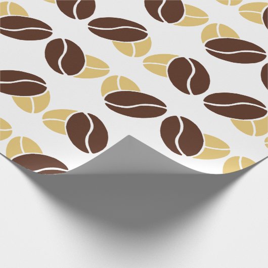 Kaffee Bean Charm Wrapping Papier für Geschenke Geschenkpapier (Ecke)