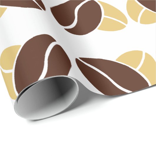 Kaffee Bean Charm Wrapping Papier für Geschenke Geschenkpapier (Rolleneckpunkt)