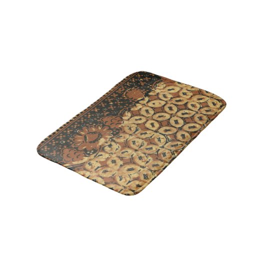 Kaffee Bean Earthy Boho Rustic Badematte (Schrägansicht)