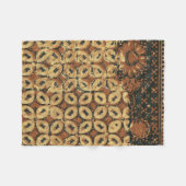 Kaffee Bean Earthy Boho Rustic Fleecedecke (Vorderseite (Horizontal))