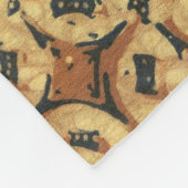 Kaffee Bean Earthy Boho Rustic Fleecedecke (Ecke)