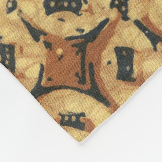 Kaffee Bean Earthy Boho Rustic Fleecedecke (Ecke)