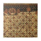 Kaffee Bean Earthy Boho Rustic Fliese (Vorderseite)