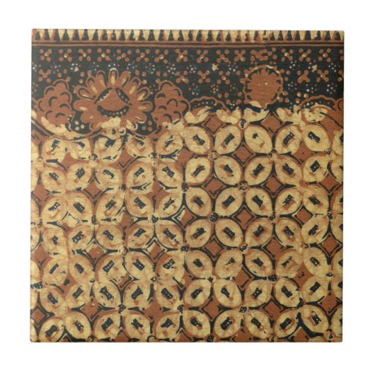 Kaffee Bean Earthy Boho Rustic Fliese (Vorderseite)