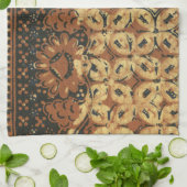 Kaffee Bean Earthy Boho Rustic Geschirrtuch (Gefaltet)