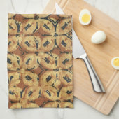 Kaffee Bean Earthy Boho Rustic Geschirrtuch (Viertel Falte)