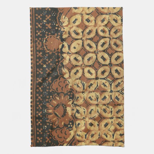 Kaffee Bean Earthy Boho Rustic Geschirrtuch (Vertikal)