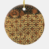 Kaffee Bean Earthy Boho Rustic Keramik Ornament (Hinten)