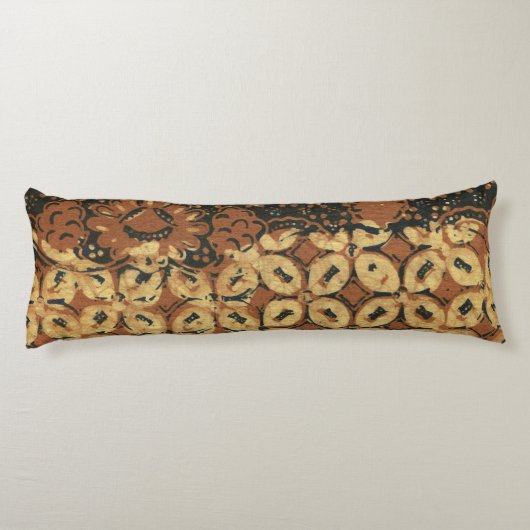 Kaffee Bean Earthy Boho Rustic Seitenschläferkissen (Rückseite)