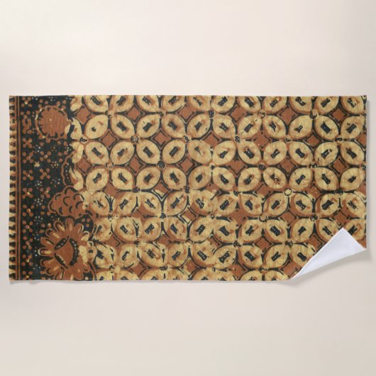 Kaffee Bean Earthy Boho Rustic Strandtuch (Vorderseite)