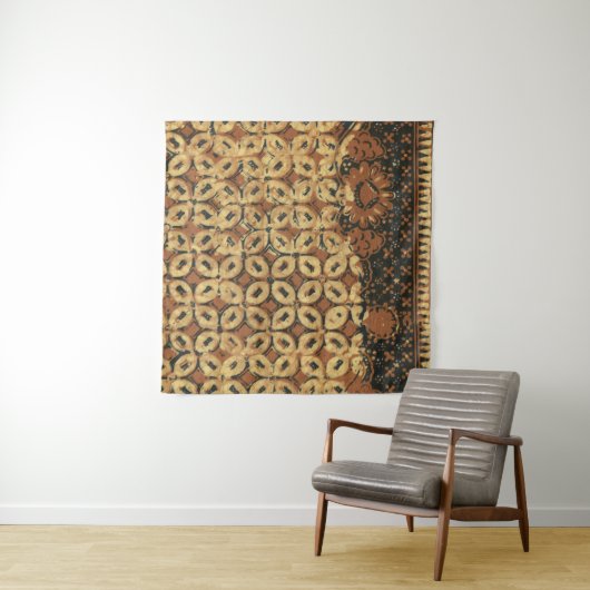 Kaffee Bean Earthy Boho Rustic Wandteppich (Beispiel (Horizontal))