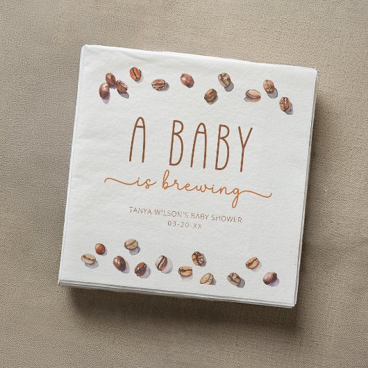 Kaffee-Bean ein Baby Braut Baby-Dusche Serviette