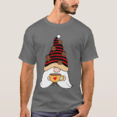 Kaffee Bean Hat Kaffee trinken Gnome T-Shirt (Vorderseite)
