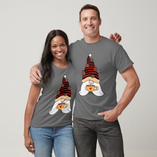 Kaffee Bean Hat Kaffee trinken Gnome T-Shirt (Unisex)