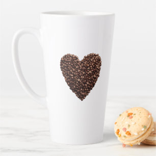 Kaffee Bean Herz Latte Tasse