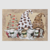 Kaffee Bean Latte Gnomes Decoupage Seidenpapier (Vorderseite)