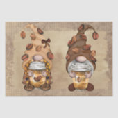 Kaffee Bean Latte Gnomes Decoupage Seidenpapier (Vorderseite)