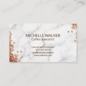 Kaffee Bean Pile | Café Shop Visitenkarte (Rückseite)