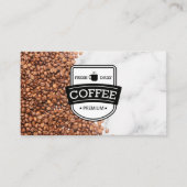 Kaffee Bean Pile | Café Shop Visitenkarte (Vorderseite)