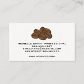 Kaffee Bean Pile | Kaffee-Logo Visitenkarte (Rückseite)